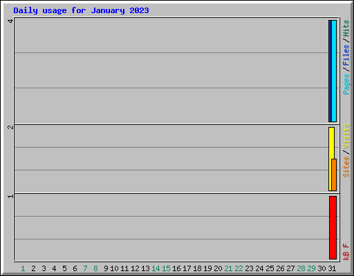 Daily usage for January 2023